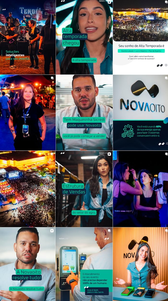 Feed do Instagram criado para a Novaoito