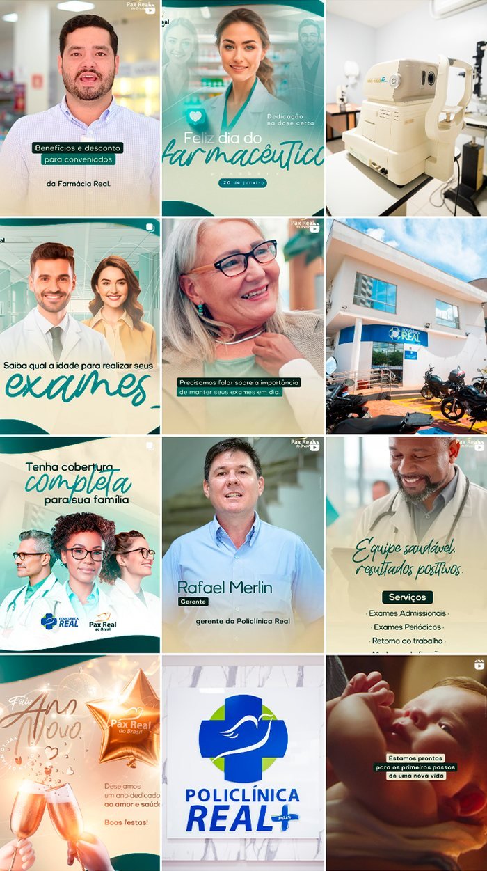 Feed do Instagram criado para a Pax Real do Brasil
